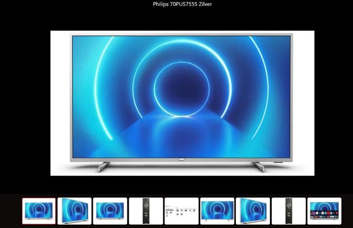 Philips 70PUS7555-12 7-2020 4K Smart TV DEFECT, Audio, Tv en Foto, Televisies, 100 cm of meer, Philips, 50 Hz, Smart TV, Ophalen