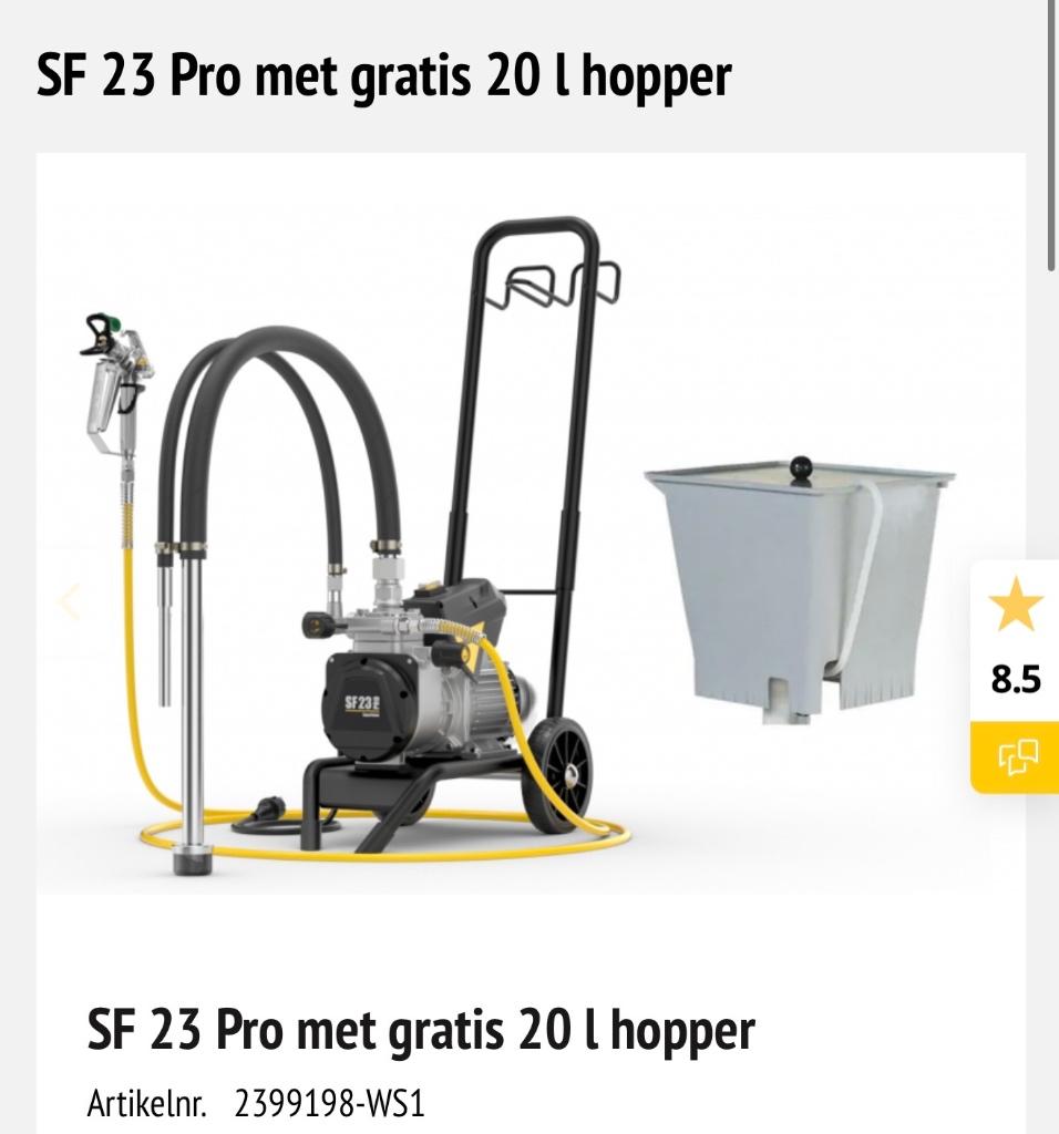 Wagner sf 23 pro  spuitmachine nieuw, Ophalen of Verzenden, Nieuw, Verfspuit of Verfpomp