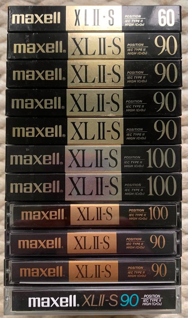 NOS Maxell XLII-S60 C90 C100 cassettebandjes XLIIS XLII-S 90, Cd's en Dvd's, Cassettebandjes, 2 t/m 25 bandjes, Ophalen of Verzenden