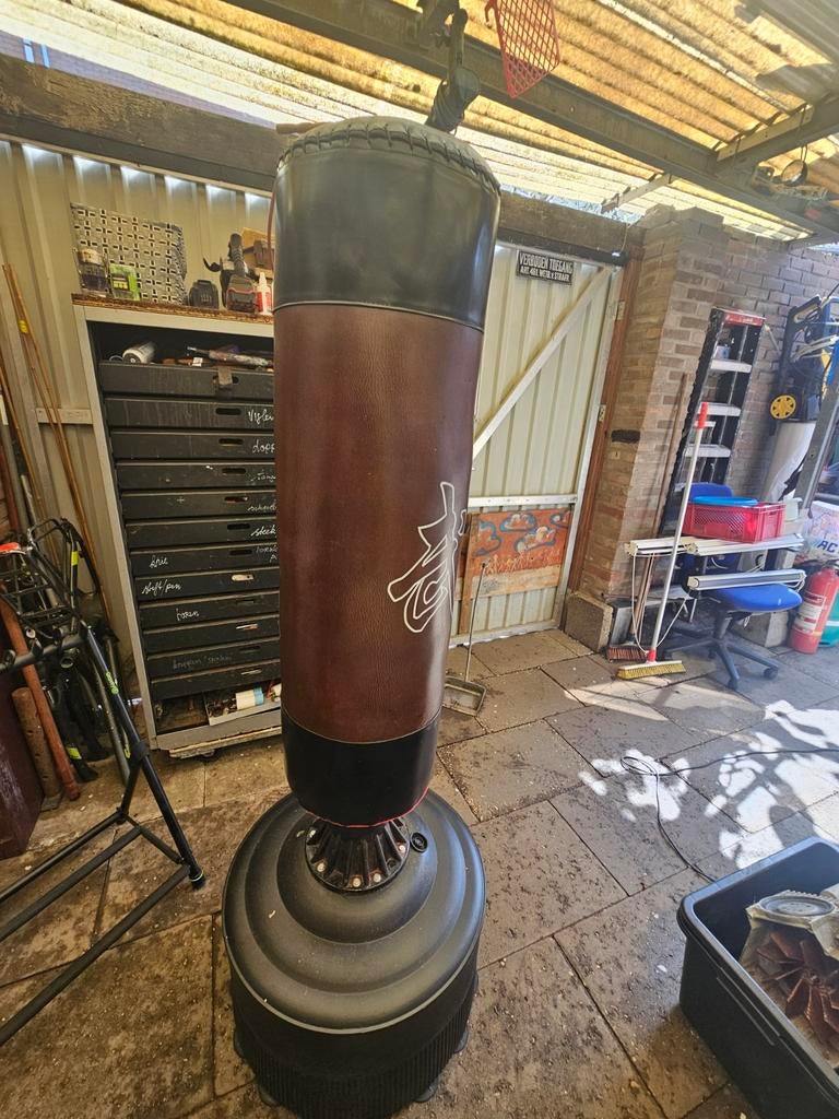 BOXPAAL MET HANDSCHOENEN ZWAAR MODEL, Sport en Fitness, Boksen, Ophalen, Zo goed als nieuw, Bokszak