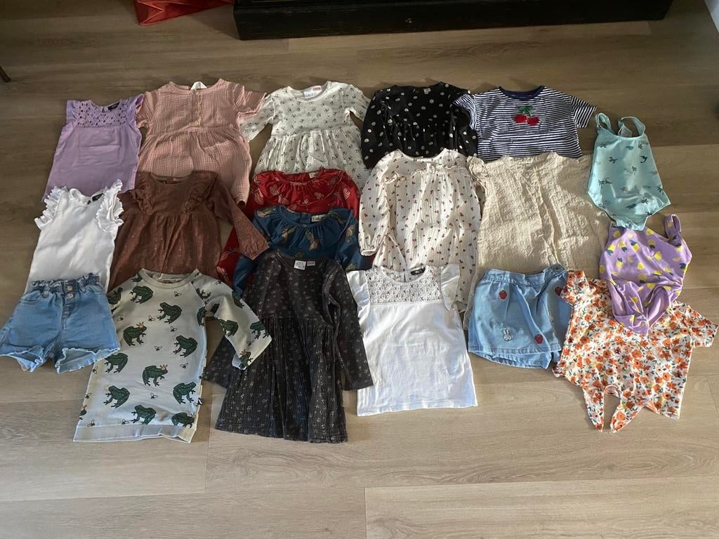 Pakket meisjes kleding zomer en najaar maat 98- 104, Ophalen of Verzenden, Gebruikt, Maat 98