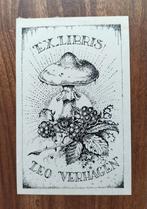 Exlibris Leo Verhagen (paddestoel, zonsopkomst, braam, 1945), Ophalen of Verzenden