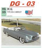 Dg03 autokaart dual type ghia cabriolet ( 1956 - 1959 ), Ophalen of Verzenden, Zo goed als nieuw, Auto's