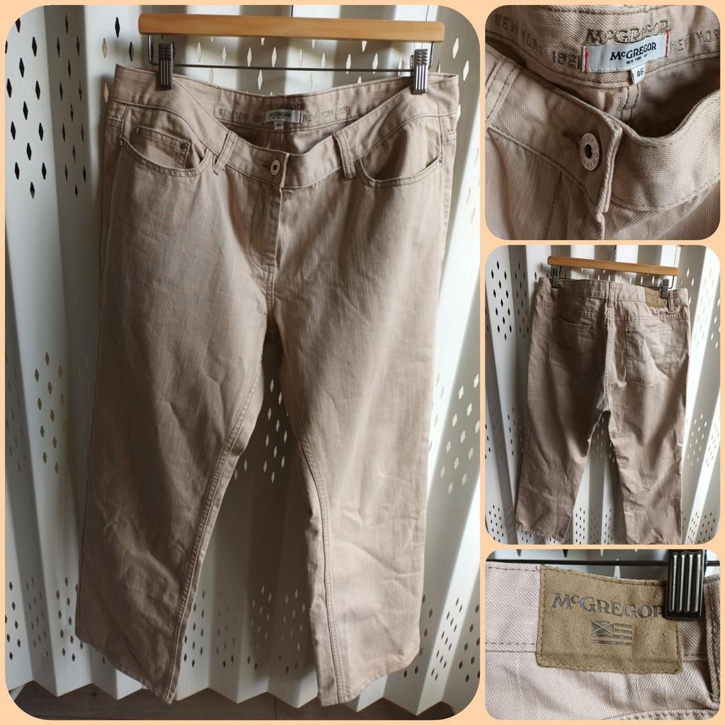McGregor beige damesjeans boot leg 2 knopen rits 46, McGregor, Ophalen of Verzenden, Zo goed als nieuw, Overige kleuren