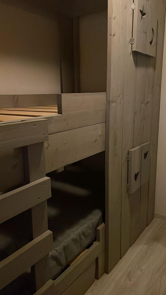 Steigerhout stapelbed, Ophalen, Gebruikt, Stapelbed