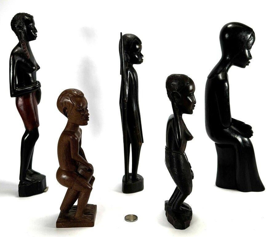 1214. Houten beelden - Afrika, tweede helft 20e eeuw, Ophalen of Verzenden