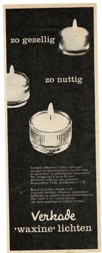 Zo gezellig zo nuttig VERKADE WAXINE LICHTEN 1963, Verzenden, Zo goed als nieuw, Overige typen