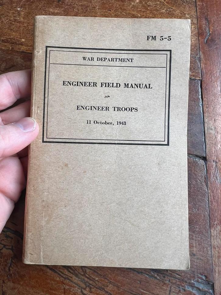 WO2 Amerikaans Voorschrift Genie Troepen Engineer Airborne, Verzamelen, Militaria | Tweede Wereldoorlog, Boek of Tijdschrift, Amerika