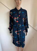 POM Amsterdam jurk maat 38 M doorknoopjurk blauw print, Maat 38/40 (M), Blauw, Ophalen of Verzenden, Zo goed als nieuw