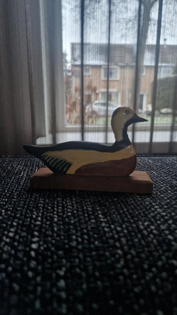 Houten Stellers Eider Beeldje - Handgemaakt, Ophalen of Verzenden, Nieuw, Dier