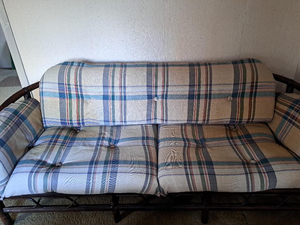 slaapkamer meubels, Ophalen, Gebruikt, Tweepersoons, Rotan constructie