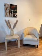 Gezellige zithoek: Clubfauteuil, tafeltje en leeshoekje, Ophalen, Gebruikt, Stof, 75 tot 100 cm