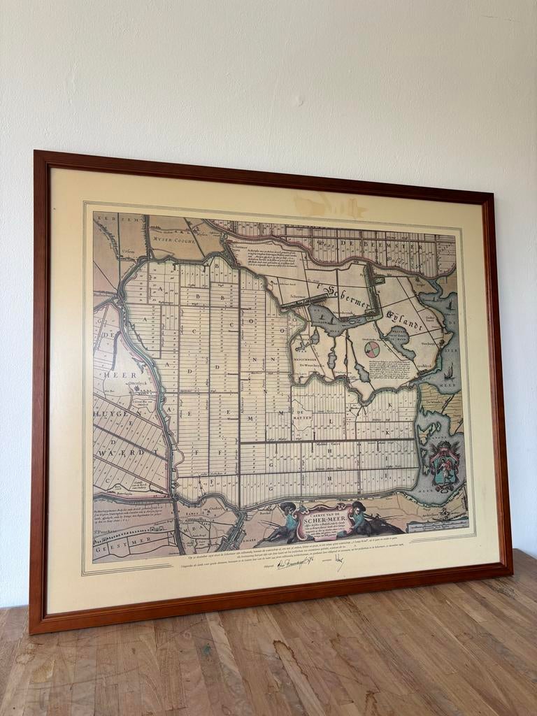 Oude kaart "Caerte van de Scher-Meer" - Historische Polderka, Voor 1800, Ophalen of Verzenden, Nederland, Landkaart