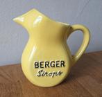 Vintage gele schenkkan "Berger Siroos" (retro reclame), Antiek en Kunst, Ophalen of Verzenden