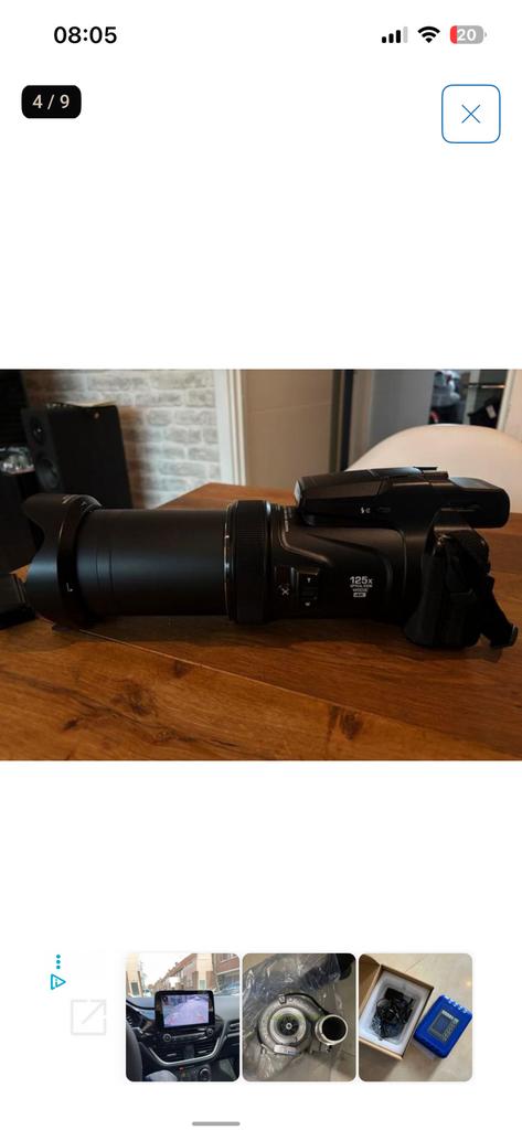 Nikon Coolpix P1000 Superzoom inc extra Accu, Ophalen, Zo goed als nieuw, Minder dan 80 mm, Lenzentelescoop (refractor)