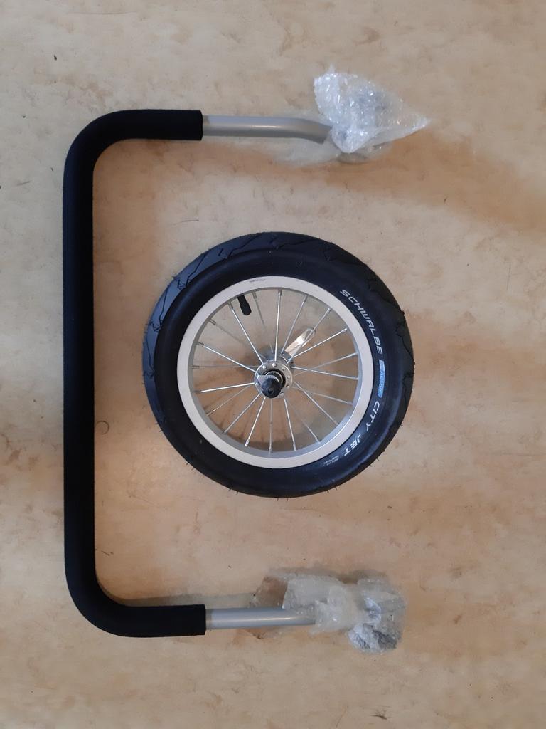 (Honden)kar duwstang en voorwiel 12" / inch nieuw., Ophalen, Nieuw