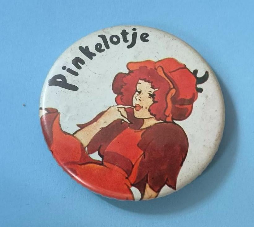 Button Pinkelotje, Ophalen of Verzenden, Zo goed als nieuw, Overige onderwerpen, Button