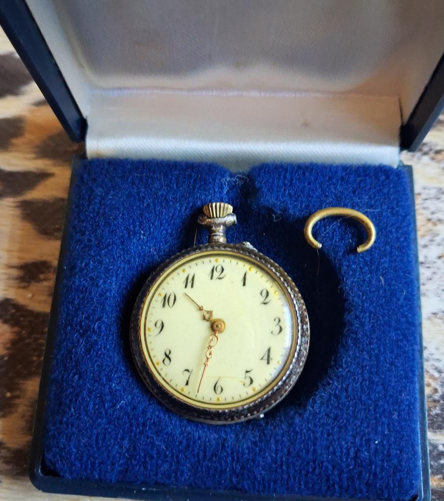 Antiek zilveren Remontoir Cylindre zakhorloge, Ophalen of Verzenden, Zilver