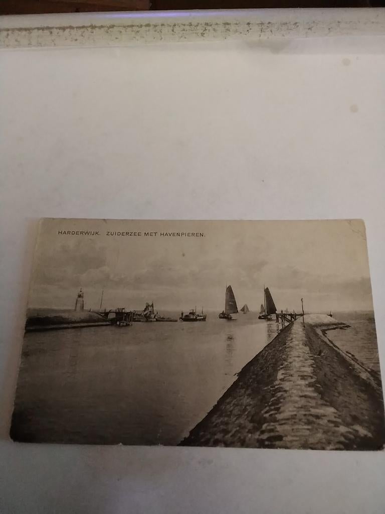 HARDERWIJK 1928. ZUIDERZEE MET HAVENPIEREN, Ophalen of Verzenden, 1920 tot 1940, Gelderland