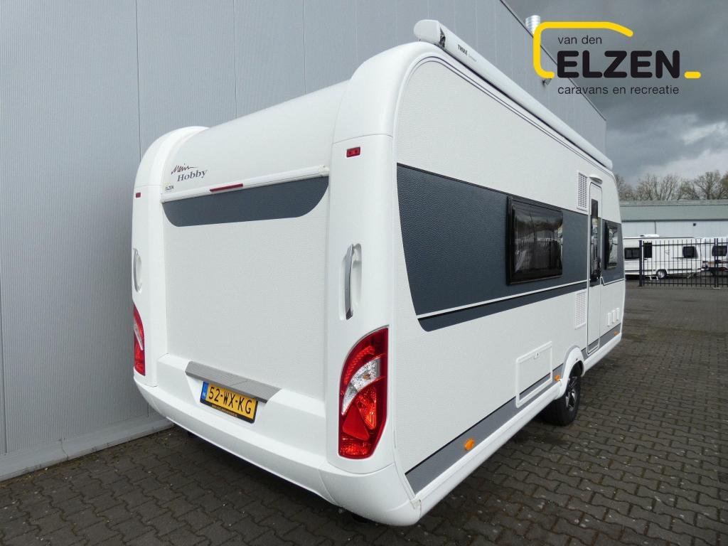 Hobby Excellent 495 WFB Mover, luifel, airco enz., Caravans en Kamperen, Standaardzit, Bedrijf, Overige typen, 5 tot 6 meter