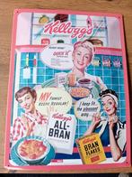 Kellogg's metalen wandplaat in vintage stijl 29x40cm, Ophalen of Verzenden, Gebruikt, Reclamebord