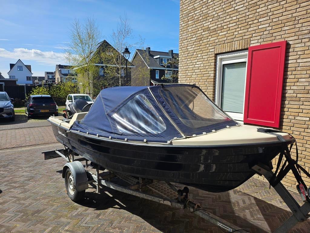 Garda Capri sloep met 9.9pk Yamaha en Kalf kanteltrailer, Watersport en Boten, Sloepen, Ophalen, Gebruikt, Tot 10 pk, 3 tot 6 meter