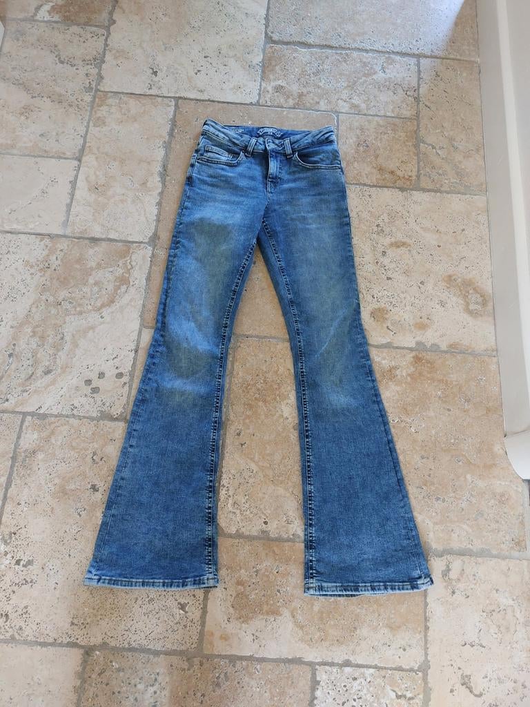 Stoere flared jeans maat XS - Amy & Ivy, Blauw, Ophalen of Verzenden, W27 (confectie 34) of kleiner, Amy & Ivy