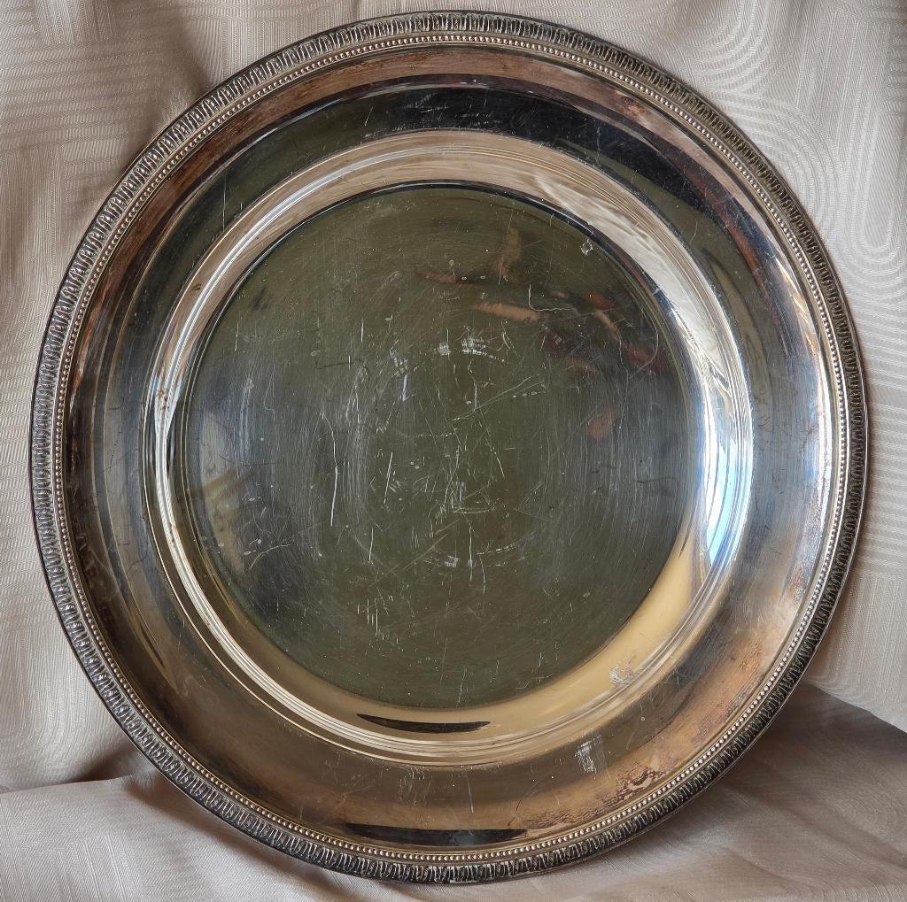 Verzilverde CHRISTOFLE Plateau 40 France Gallia (32,5 cm), Ophalen of Verzenden