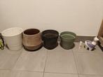 Verschillende bloempotten - losse verkoop is ok, Ophalen, Rond, Aardewerk, Minder dan 40 cm