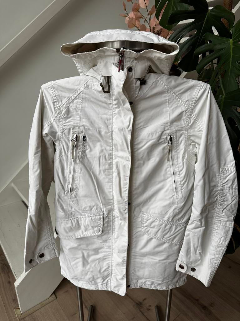 Waterproof Parka by Didriksons/ White, Ophalen of Verzenden, Zo goed als nieuw, Maat 38/40 (M), Wit