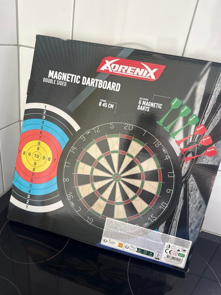 Dubbelzijdig magnetisch dartbord nieuw, Ophalen, Nieuw, Dartbord met pijlen