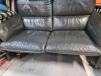 Comfortabele 2- en 3 zits leren bank -Bora Bora Donkergrijs, Ophalen, Modern, Comfortabel, Gebruikt, 150 tot 200 cm