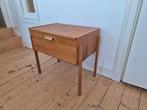 Design vintage NAAITAFELTJE, BIJZETTAFELTJE  teak Deens., Ophalen, Gebruikt, Rechthoekig, Minder dan 55 cm