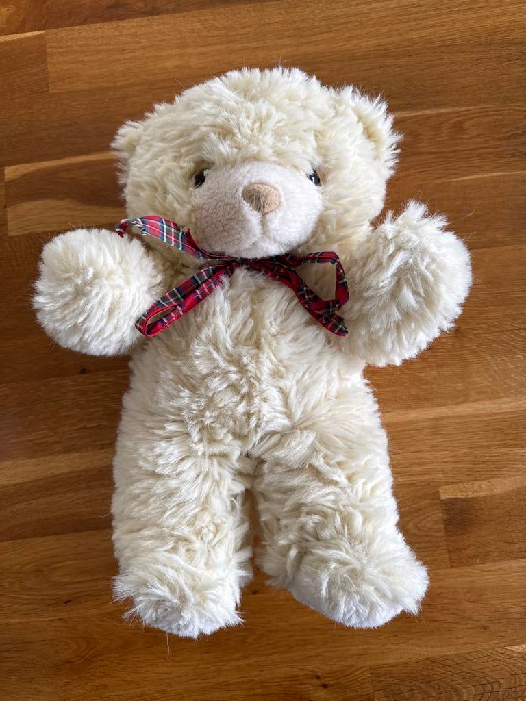 Grote Witte Knuffelbeer - 38 cm, Beer, Ophalen of Verzenden, Zo goed als nieuw, Middelgroot (20 tot 80 cm)