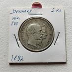 Denmark 2 kroner 1892, Ophalen of Verzenden, Overige landen