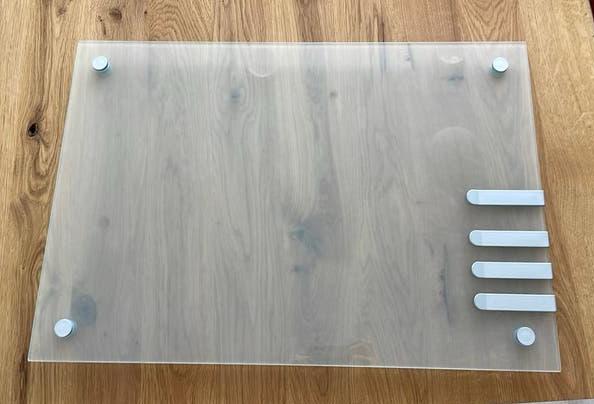 Glazen memobord Ikea KLUDD - 45x65cm, Ophalen, Zo goed als nieuw, Overige typen