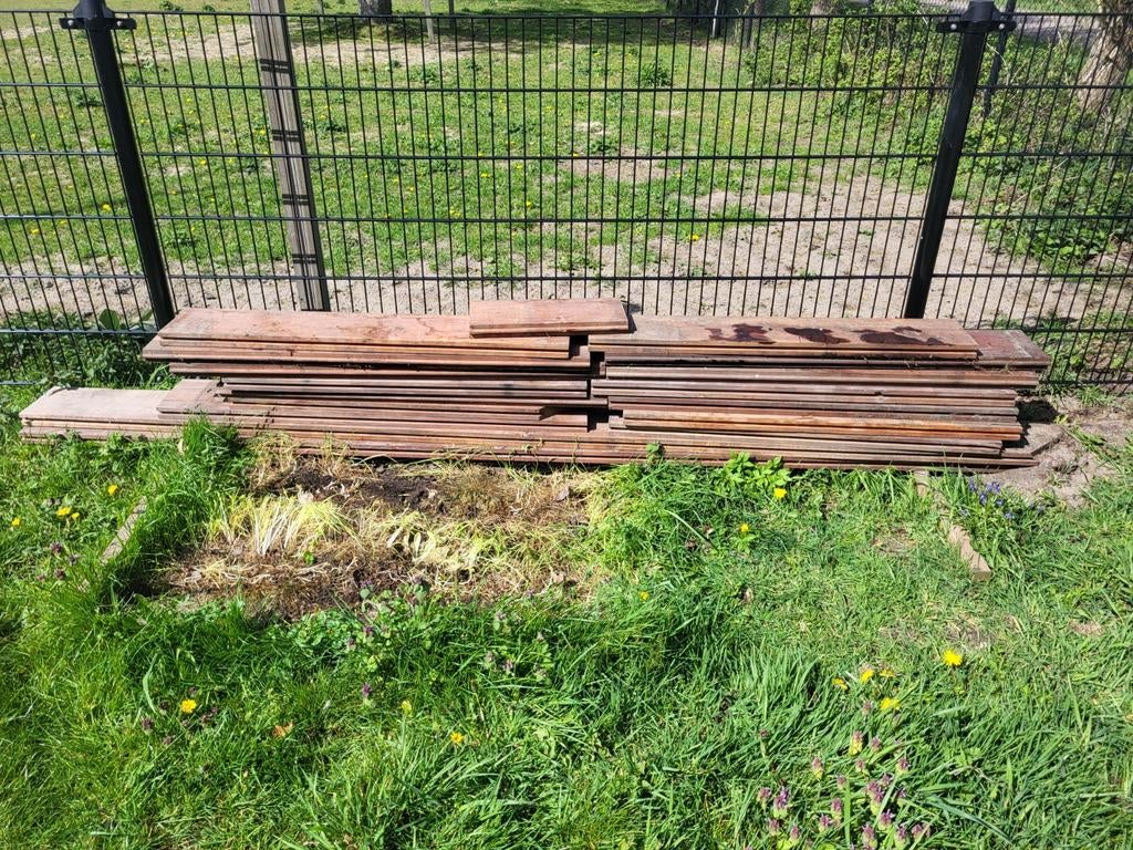 Damwand 40mm hardhout, Tuin en Terras, Palen, Balken en Planken, Ophalen, Nieuw, Hardhout, 250 cm of meer