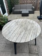 Mooie houten tuintafel, Tuin en Terras, Tuintafels, Ophalen, Zo goed als nieuw, Rond, Hout