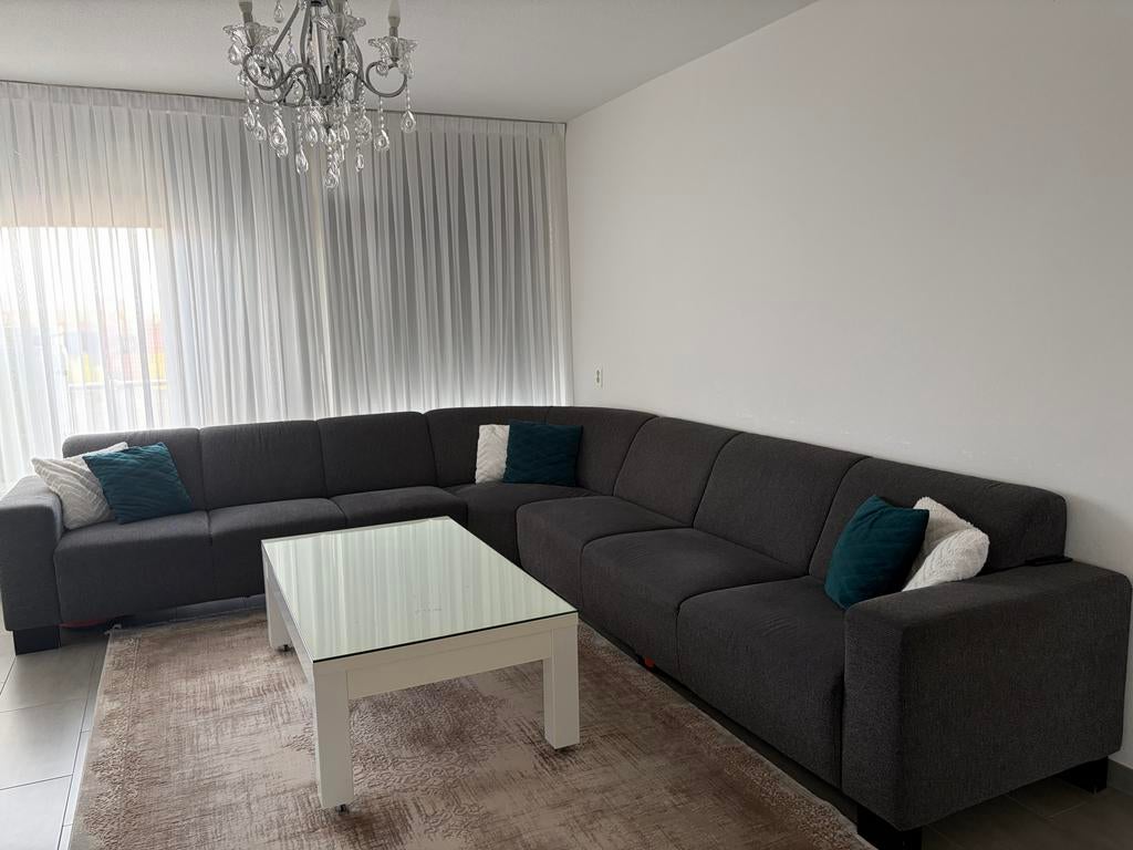 Hoekbank antraciet kleur, Huis en Inrichting, Banken | Bankstellen, 100 tot 125 cm, Hoekbank, 300 cm of meer, Ophalen of Verzenden