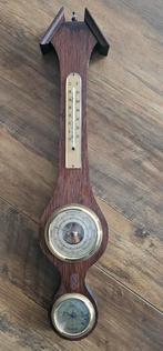 Vintage Houten Hygrometer Thermometer Barometer Weerstation, Audio, Tv en Foto, Weerstations en Barometers, Ophalen of Verzenden
