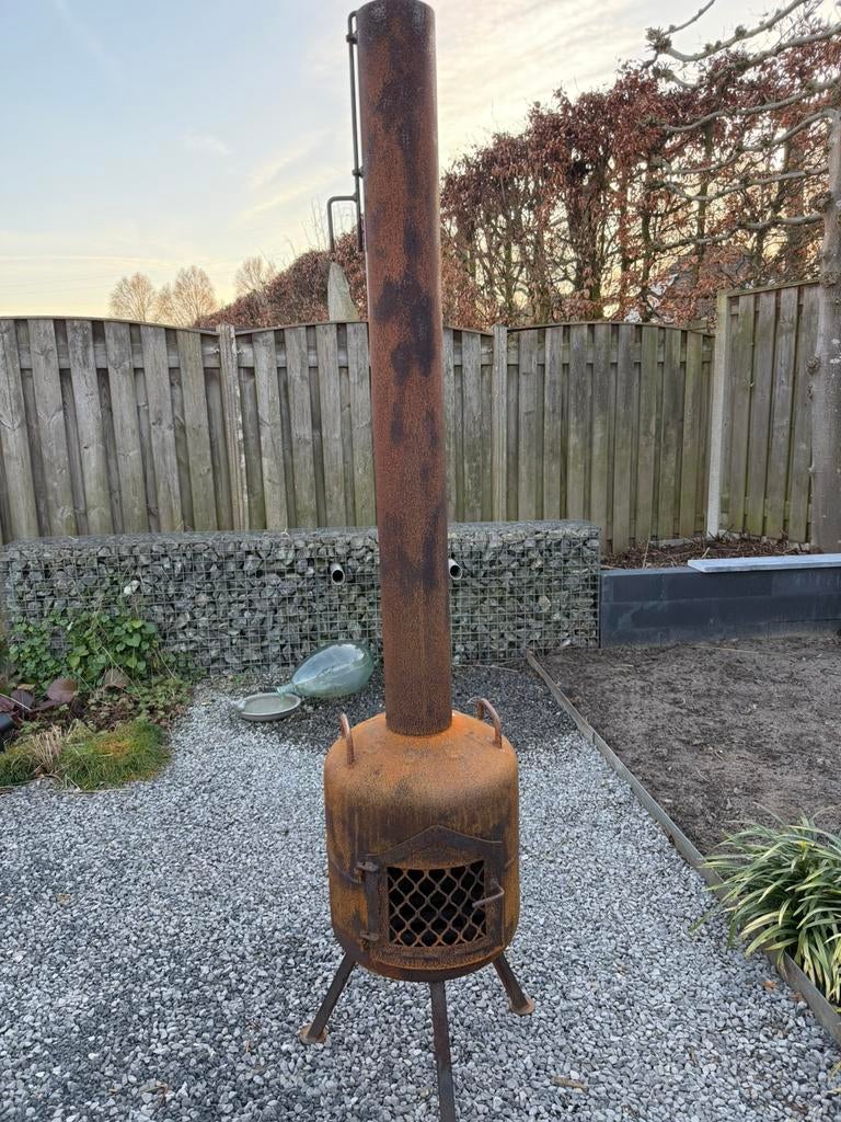 Buitenhaard/buitenkachel gemaakt van een gasfles, Tuin en Terras, Tuinhaarden, Ophalen