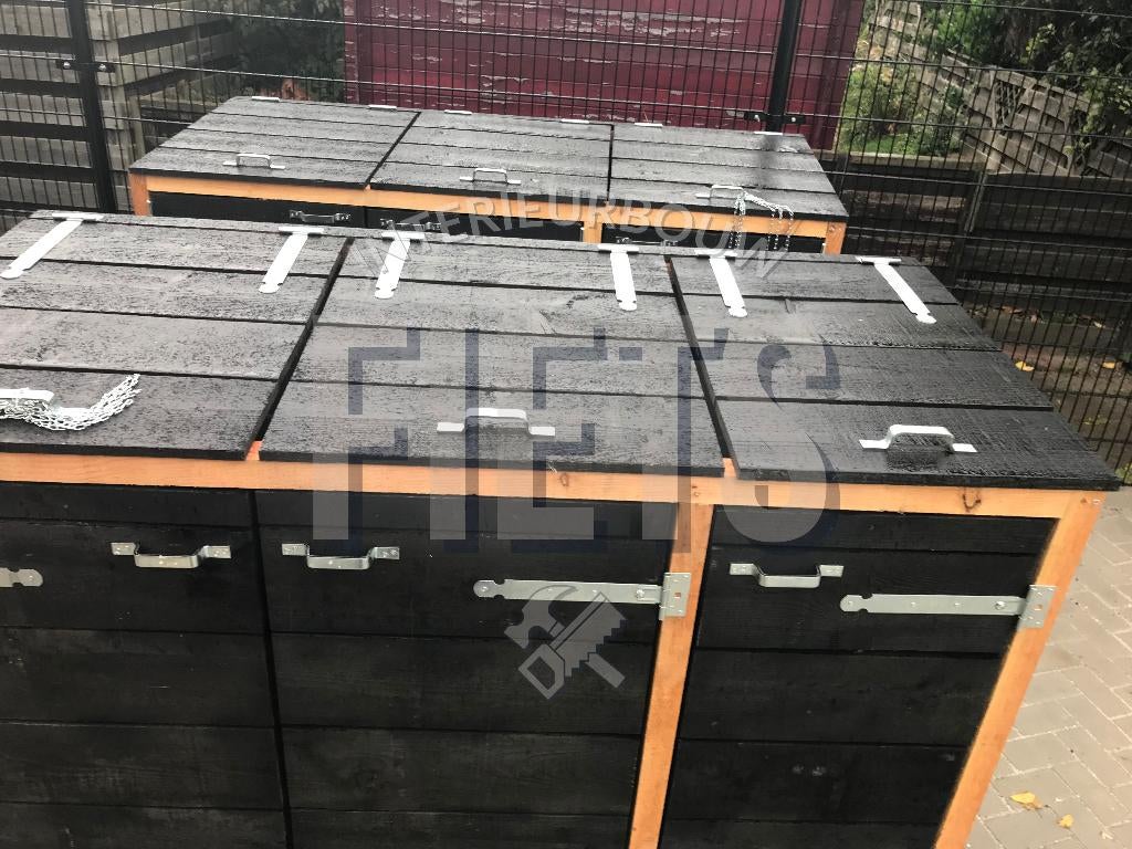 Containerombouw Bouwpakket | 3 delige kliko ombouw zwart, Tuin en Terras, Tuinmeubel-accessoires, Ophalen of Verzenden, Nieuw