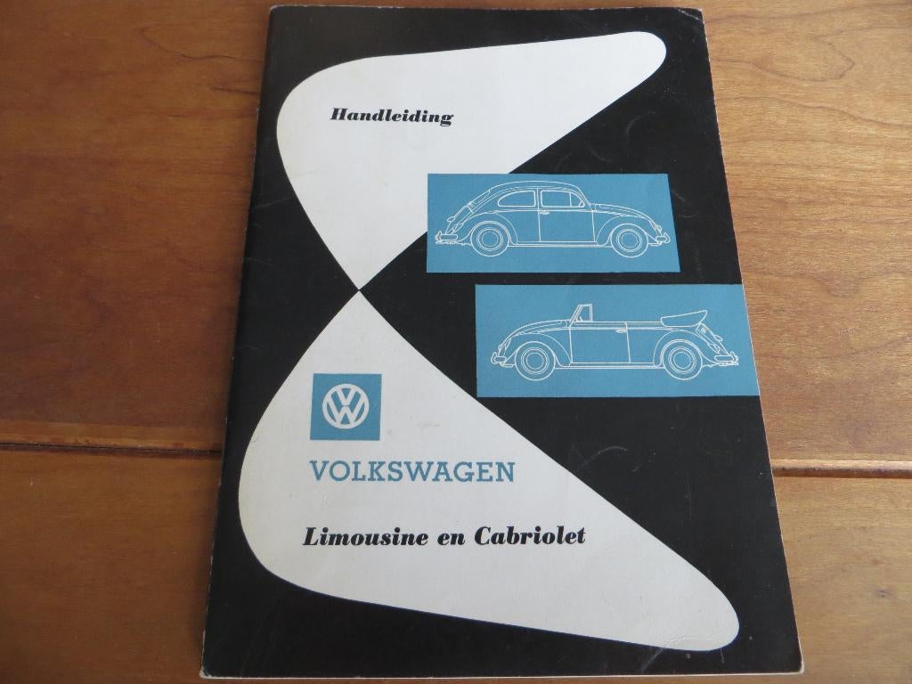 Instructieboek Volkswagen Kever, VW Kever cabriolet 8-1961, Ophalen of Verzenden