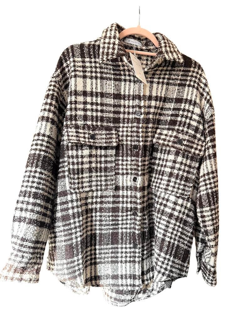Oversized shacket/jasje Jusdepom nieuw met label, Ophalen of Verzenden, Nieuw, Maat 38/40 (M), Bruin