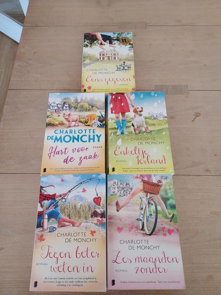 Chicklit, feelgood boeken charlotte de monchy, Boeken, Ophalen of Verzenden