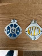 Vintage ANWB en WW auto emblemen - Set van 2, Ophalen of Verzenden