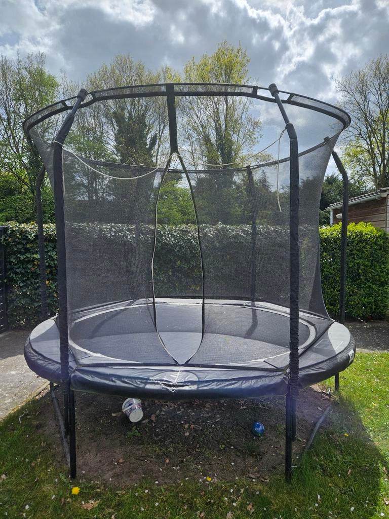Salta Premium Black Edition 305 Trampoline + veiligheidsnet, Kinderen en Baby's, Speelgoed | Buiten | Trampolines, Ophalen, Gebruikt