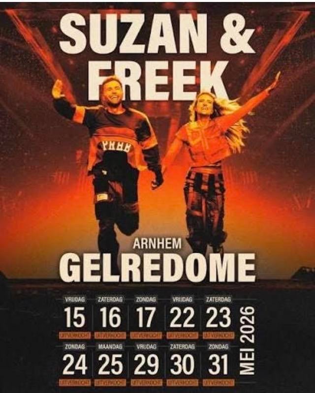 2x kaartjes goud Suzan en Freek concert zaterdag 30 mei, Twee personen, Mei