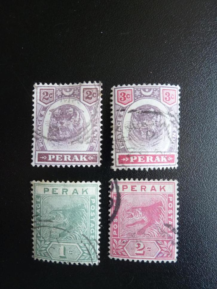 Engelse kolonie. Perak. 1891 -1895 divers, Postzegels en Munten, Postzegels | Azië, Gestempeld, Zuid-Azië, Verzenden