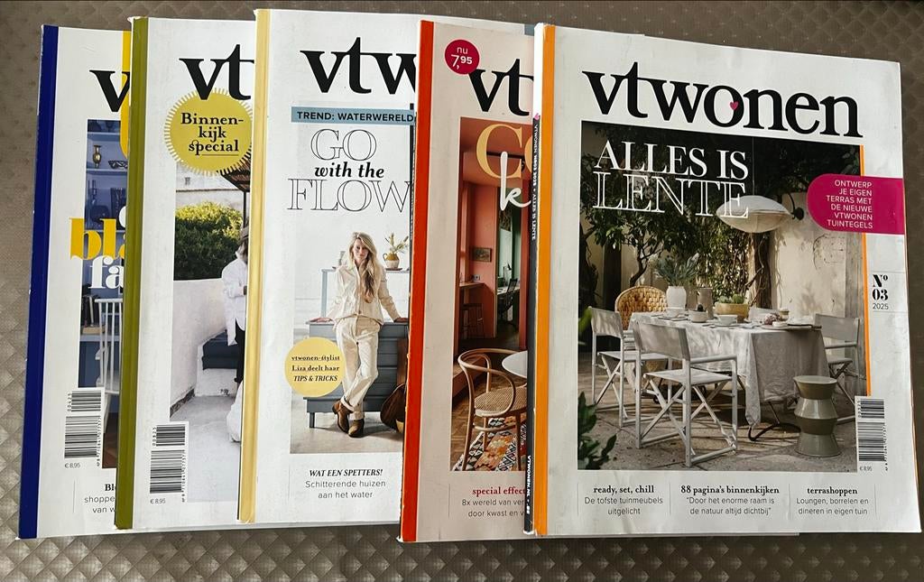 VT Wonen Tijdschriften - Set van 4 Woonmagazines, Boeken, Tijdschriften en Kranten, Ophalen of Verzenden, Zo goed als nieuw, Overige typen